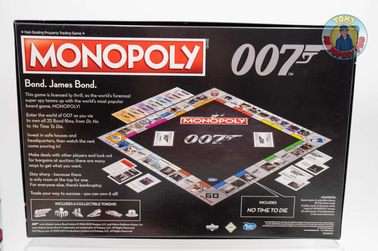 Monopoly James Bond Box rear