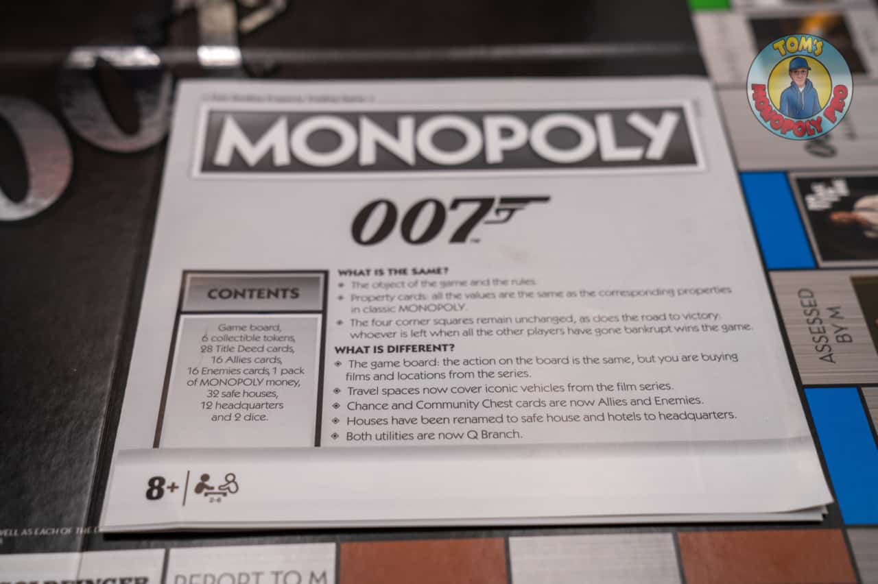 Monopoly James Bond Instructions
