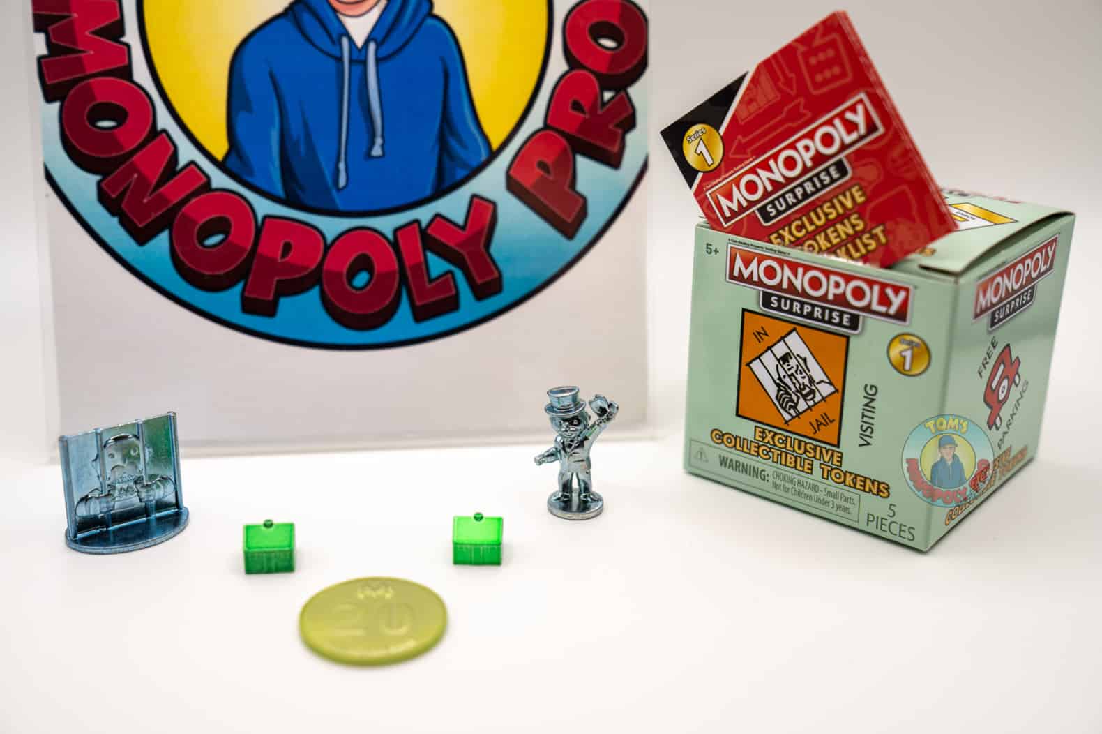 5 Piece for sale online Hasbro Monopoly Surprise Series 1 Collectible Tokens 