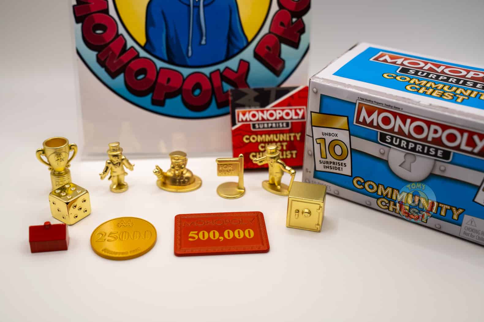 Blue Set Monopoly Surprise Community Chest Tokens Board Game X3 for sale online 